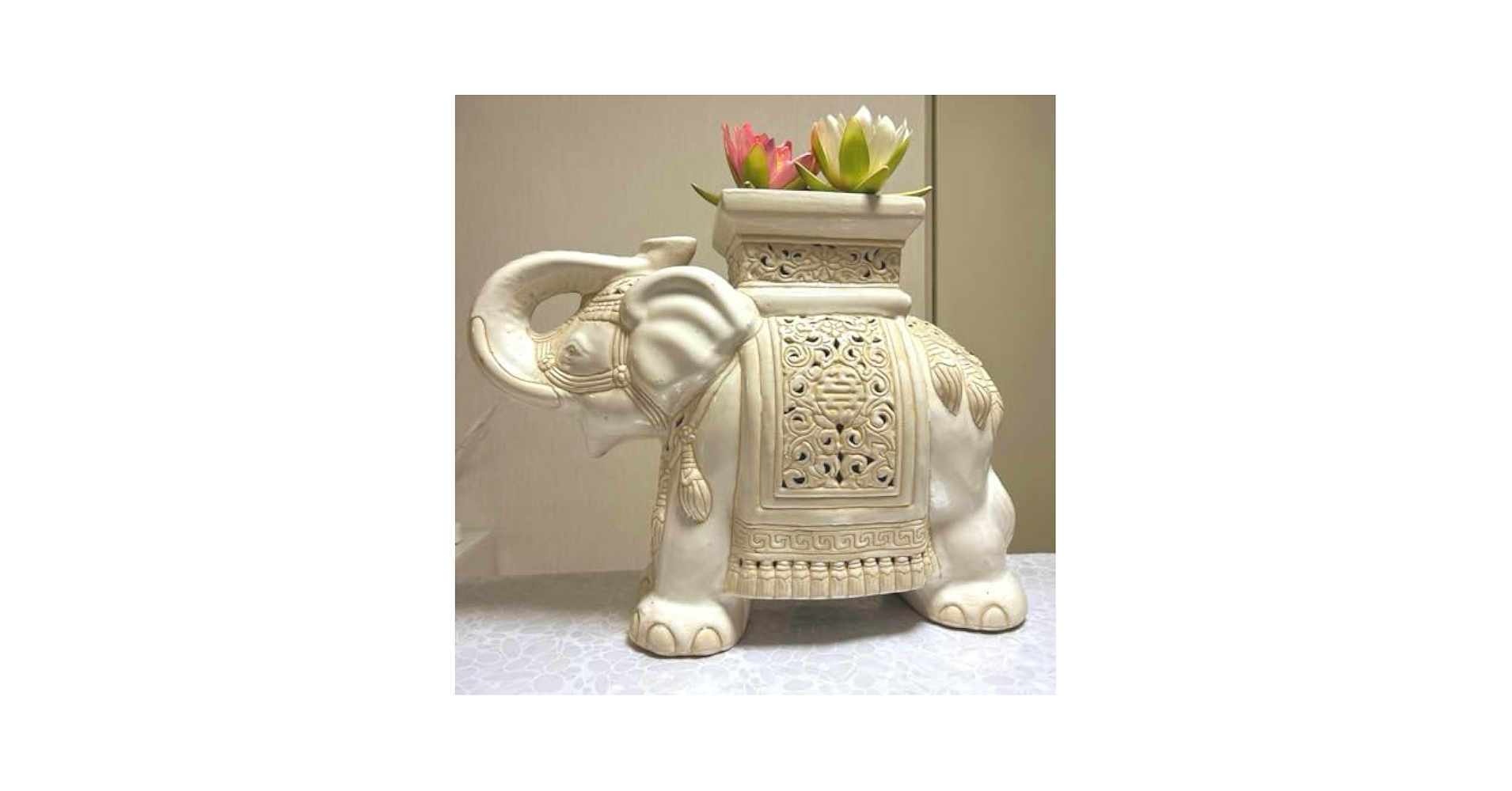 Amazon.co.jp: 白い象 陶器・花台・置物 : ホーム＆キッチン